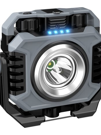 Magnetska LED Radna Svjetiljka — Punjiva, 3,7V, 10W, Gumbasti Prekidač, Prijenosna za Auto Popravke