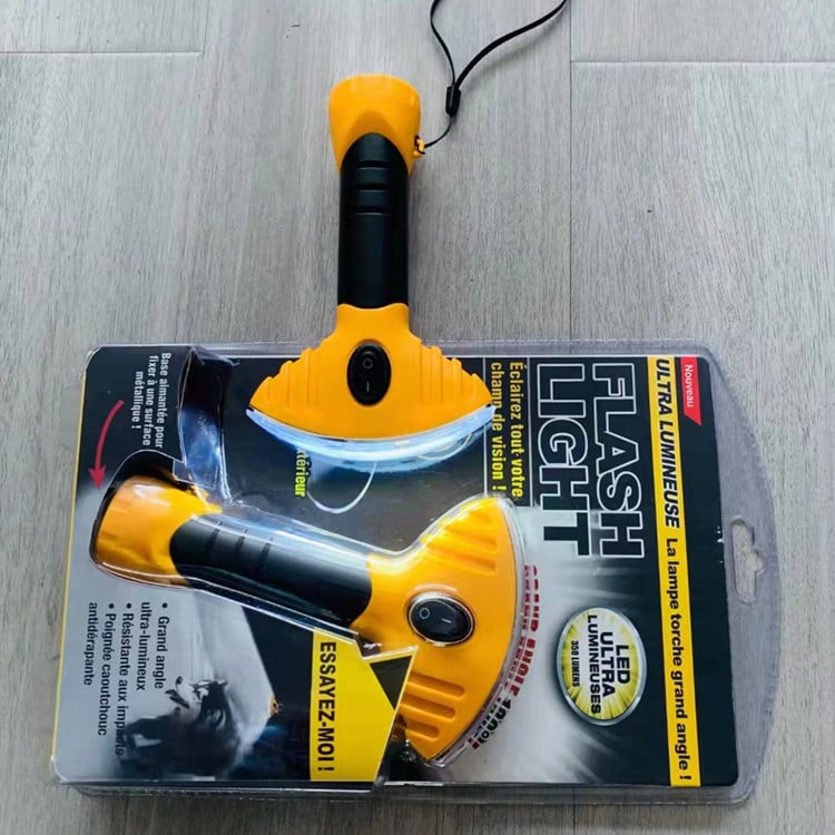 Focar LED portabil cu alimentare prin apăsare manuală, carcasa ABS, 1W, rază sub 50 m, ultra-subțire și rezistent la explozie