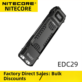 Rankinis žibintuvas EDC29, 65W / 400 m spindulys, įmontuota 2500mAh baterija, IP54 apsauga