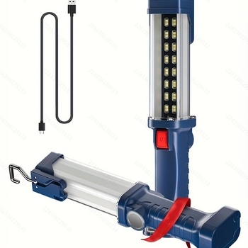 Automobilska stalna inspekcijska LED svjetiljka s punjenjem – radna svjetiljka za nuždu s jakim magnetom; baterija 4000 mAh, USB priključak, 5V, LED izvor, domet 50-100 m