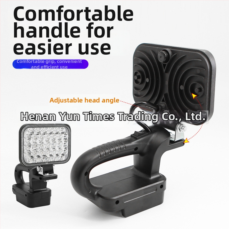 Portatīvā darba gaisma ar litija bateriju būvdarbam – ārkārtas apgaismojums, 20W, ABS korpuss, pieci montāžas interfeisi, regulējams staru leņķis