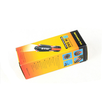 Opt în unu: unealtă auto multifuncțională cu lampă de inspecție, șurubelniță și lanternă — corp din aliaj de aluminiu, LED, alimentare manuală, rază până la 100 m