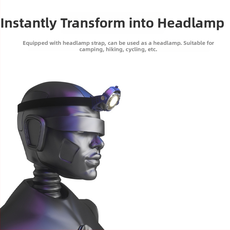 Lādējama ārējā COB darba gaisma ar magnētisku stiprinājumu, 360° gaismas leņķis, IP55, 10W, 3.7V, 350 lm