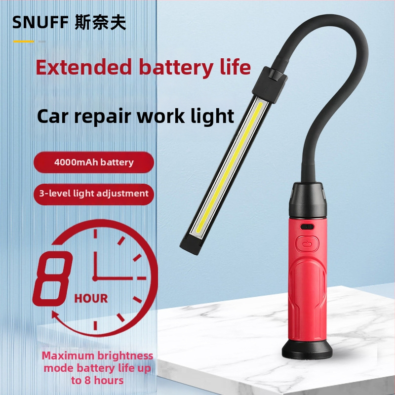 S-308 magnētiskā LED darba lampiņa auto remontam un CNC tokāram, regulējama