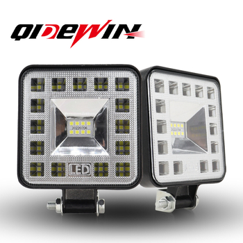 Lumină de lucru LED pentru vehicule, pătrată, 23 LED-uri, 12-24V, 1300 lm, 6000K, aliaj de aluminiu