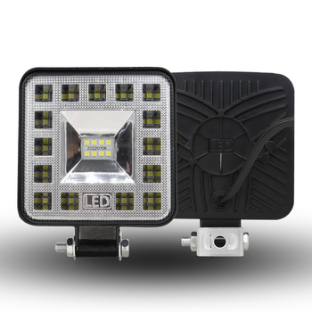 Lumină de lucru LED pentru vehicule, pătrată, 23 LED-uri, 12-24V, 1300 lm, 6000K, aliaj de aluminiu