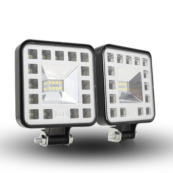 Lumină de lucru LED pentru vehicule, pătrată, 23 LED-uri, 12-24V, 1300 lm, 6000K, aliaj de aluminiu