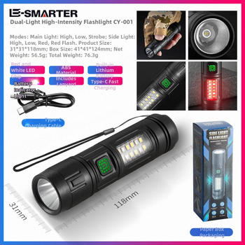 LED bočno svjetlo - 30W, vodootporno, 360° rotacija, napajanje baterijom, domet 50–100 m