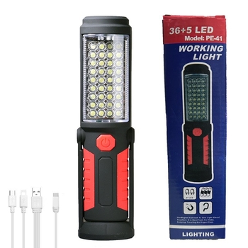 LED prijenosno radno svjetlo s magnetskom kukom — 350+ lumena, 10W, 1200mAh, punjivo, domet 200–500 m