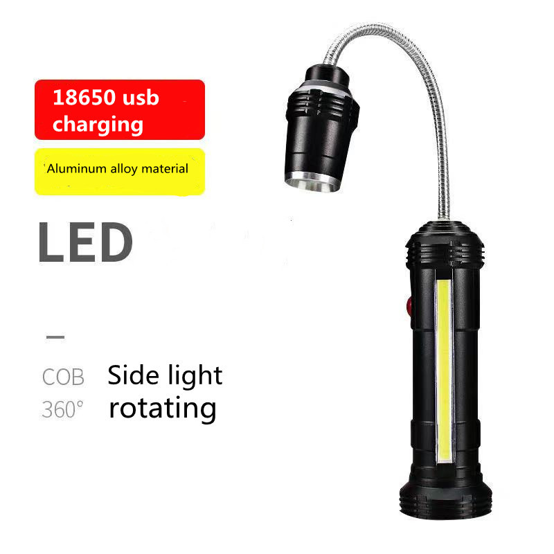 LED svjetiljka s COB radnim svjetlom – USB punjenje, teleskopska, 360° rotacija, magnetska baza, 4200mAh