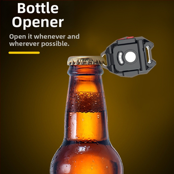 LED lukturis uz atslēgas ar iebūvētu šķiltavu — kompakta kempinga gaisma, uzlādei, 3V, 5W, manuālais slēdzis