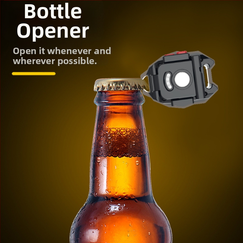 LED lukturis uz atslēgas ar iebūvētu šķiltavu — kompakta kempinga gaisma, uzlādei, 3V, 5W, manuālais slēdzis