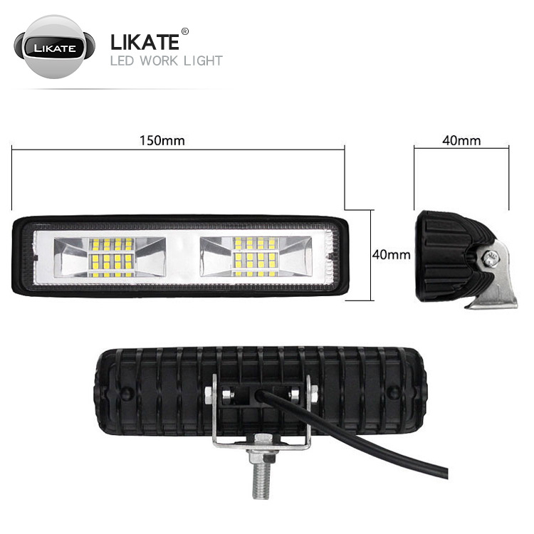 Lumină de lucru LED pentru autovehicule - 48W, 16 LED, 12-24V, 10800 lm, 6000K