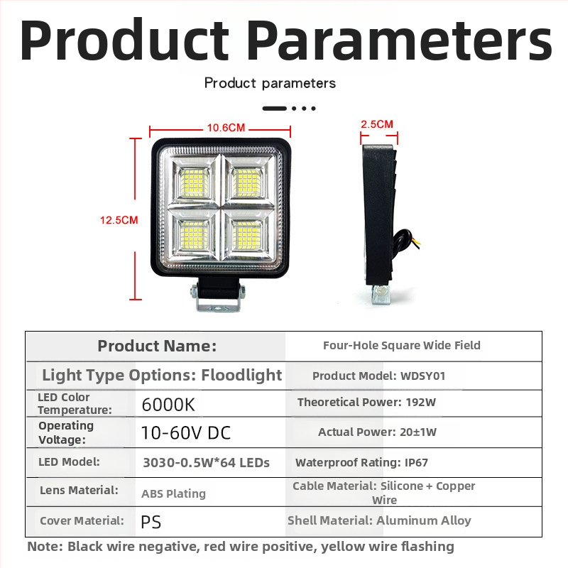 LED pracovné svetlo pre ťažké stroje – univerzálne, 40W, 12-60V, 2560 lm, 6500K, 50 000 h