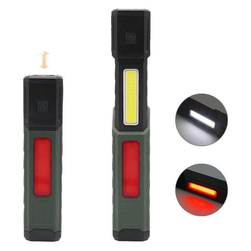 Višefunkcijska COB rotirajuća radna svjetiljka (na punjenje, LED, 350+ lm, 1200 mAh baterija, magnetska baza, kopča za kapu, domet 100–200 m)