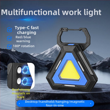 Triju kāju darba lukturis ar trijstūra rāmi, magnētiska LED autoavārijas gaisma, pārnēsājama pārbaudes luktura (CD13, 10W, ABS korpuss)