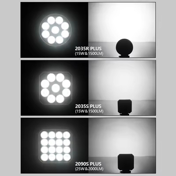 CM-2090S Plus kvadratna LED radna svjetiljka, 16 LED, 20W, 12-24V, 5000 lm, za poljoprivrednu tehniku, traktore i kamione