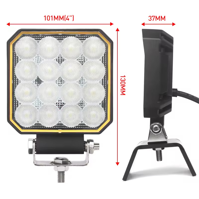 CM-2090S Plus kvadratna LED radna svjetiljka, 16 LED, 20W, 12-24V, 5000 lm, za poljoprivrednu tehniku, traktore i kamione