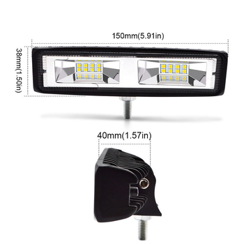 Automobilska LED radna svjetiljka 12V/24V, 16LED, 48W, 6000K, 4800LM, Model YZX-GZD-16LED-48W