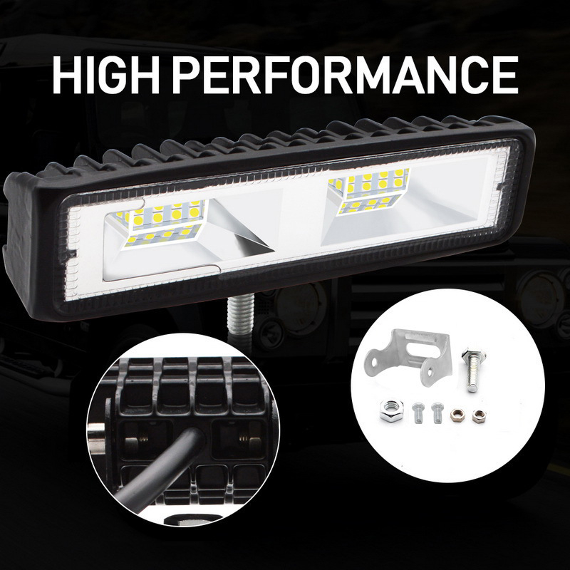 Automobilska LED radna svjetiljka 12V/24V, 16LED, 48W, 6000K, 4800LM, Model YZX-GZD-16LED-48W