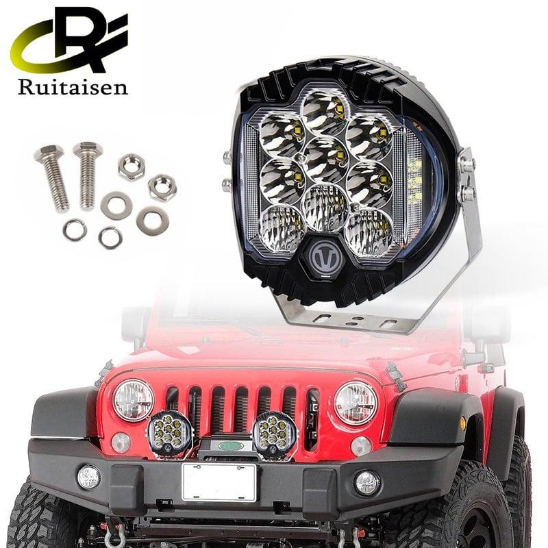 Trostrana LED radna svjetiljka za Jeep Wrangler (180W; 18000 lm; 12-80V; aluminijsko kućište; vijek trajanja 500000 h)