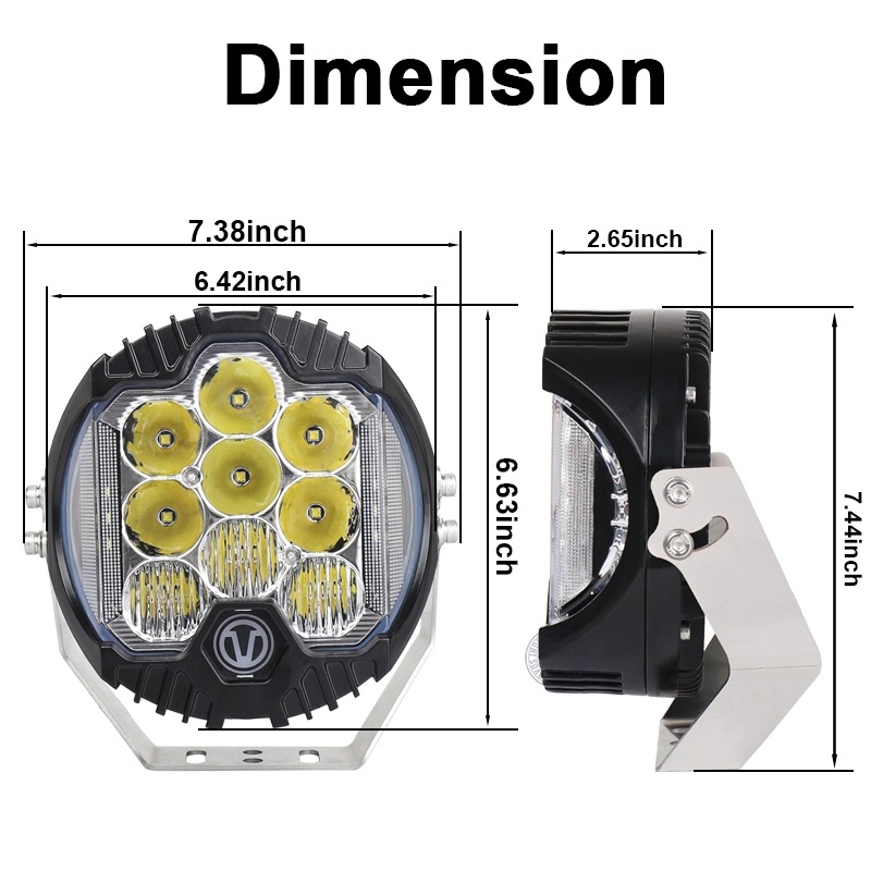 Trostrana LED radna svjetiljka za Jeep Wrangler (180W; 18000 lm; 12-80V; aluminijsko kućište; vijek trajanja 500000 h)