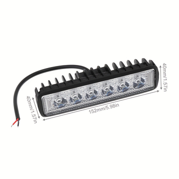Automobilsko LED radno svjetlo, jednoredno 6 LED, 18W, 12V, LED trak za terenska vozila – prednje dodatno svjetlo i dnevno svjetlo