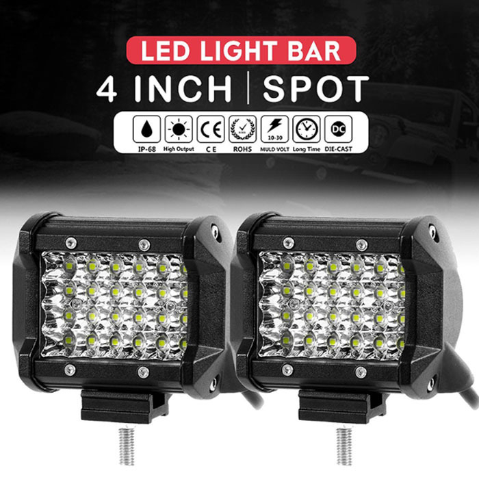 LED radno svjetlo za vozila, četiri reda, 72W, motociklistički reflektor za terenska vozila, krovno svjetlo