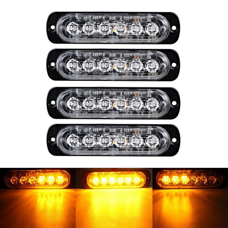 Bočno LED svjetlo za kamion, ultra tanko LED strob svjetlo, 6 LED, 18W, 12–24V, 6000 lm, 3500–8500K