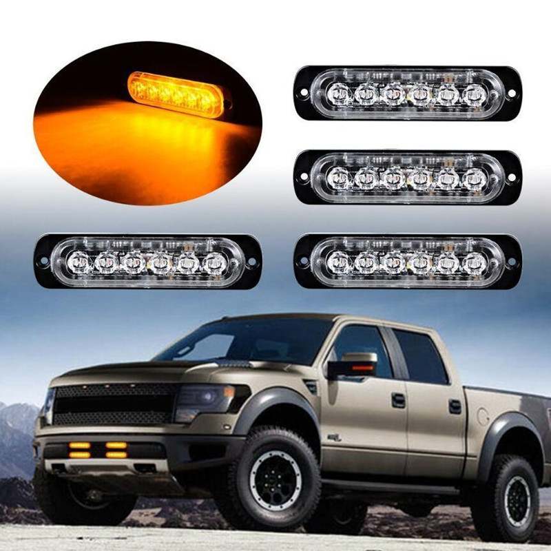 Bočno LED svjetlo za kamion, ultra tanko LED strob svjetlo, 6 LED, 18W, 12–24V, 6000 lm, 3500–8500K