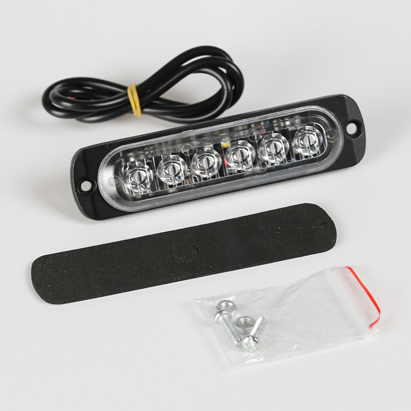 Bočno LED svjetlo za kamion, ultra tanko LED strob svjetlo, 6 LED, 18W, 12–24V, 6000 lm, 3500–8500K