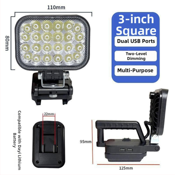 Dingdinghu Kempinga luktura ar litija bateriju un LED, ārkārtas apgaismojums un tālruņa uzlāde, akumulatora barošanas remontgaisma, modelis 5685