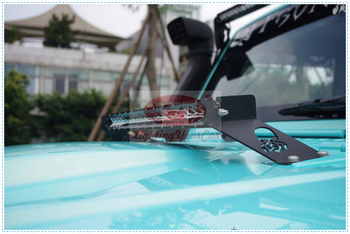 Jeep Wrangler JK motorháztető-tartó - LED fénycsík, 100W, 24V, 6000 lm, mangánacél, modell JK-007