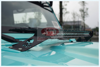 Jeep Wrangler JK motorháztető-tartó - LED fénycsík, 100W, 24V, 6000 lm, mangánacél, modell JK-007