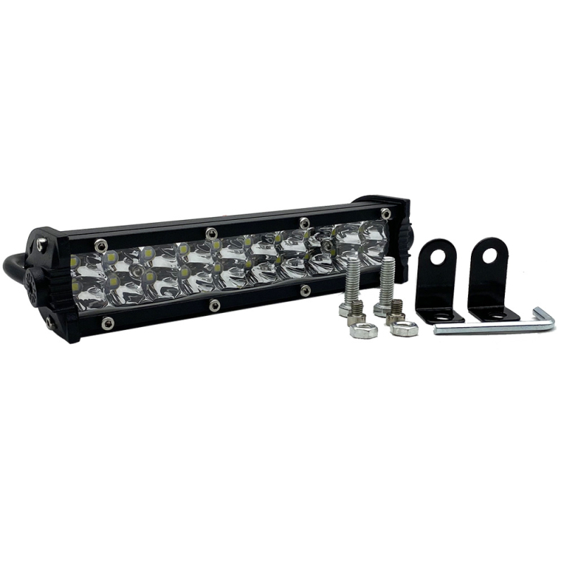 Hosszú LED munkalámpa, 60W, 12-24V, alumínium, 6000K