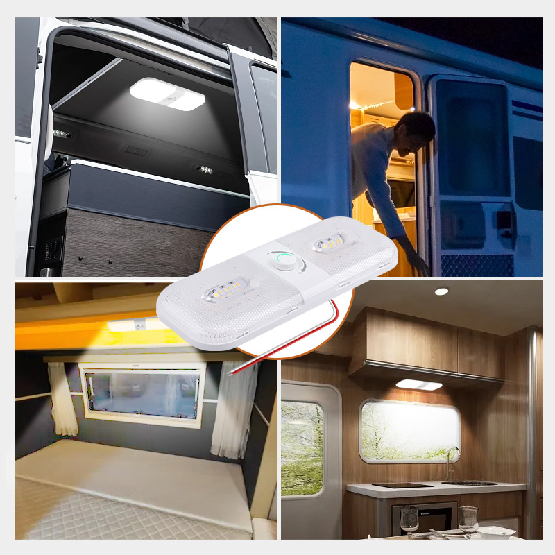 LED svjetlo za čitanje u kabini RV-a i kamiona – mekana svjetlost, kampersko osvjetljenje, model FC01, 12–24V, 10W