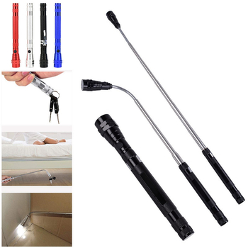 3LED mágneses teleszkópos zseblámpa autókarbantartáshoz, alumínium ötvözet, akkumulátorral működő LED, kézi működtetés, hatótávolság 50 m alatt