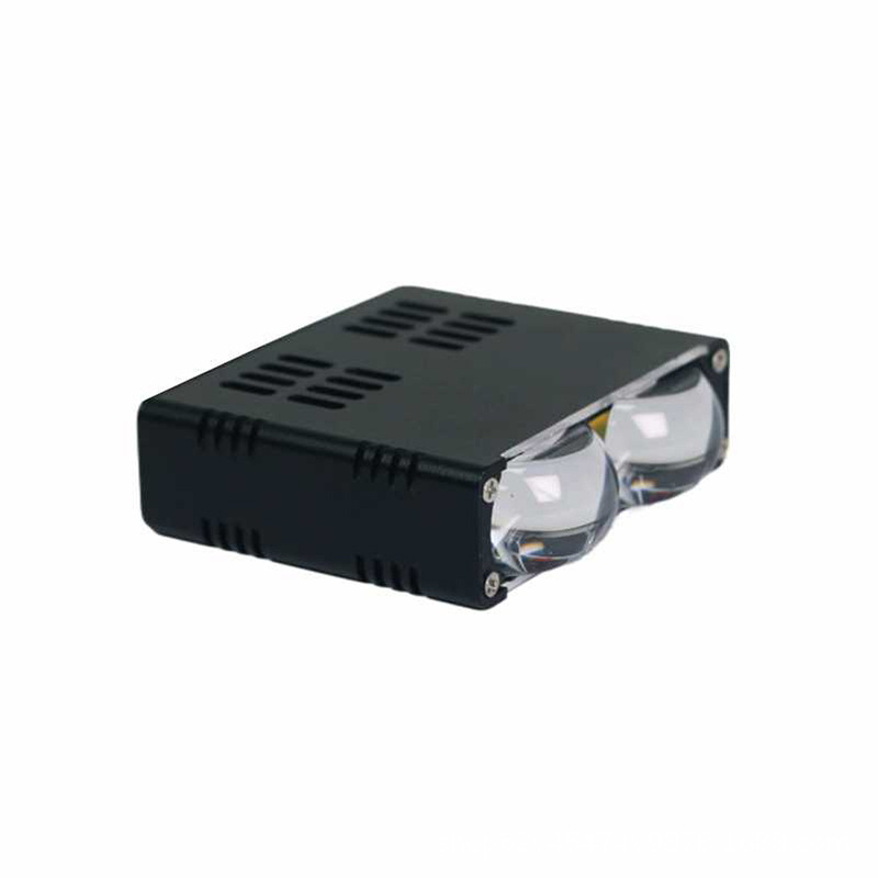 LED reflektor s dvije leće za automobilsku grilu, 2 LED lampe za motocikl, bijela i žuta svjetlost, visoka svjetlina