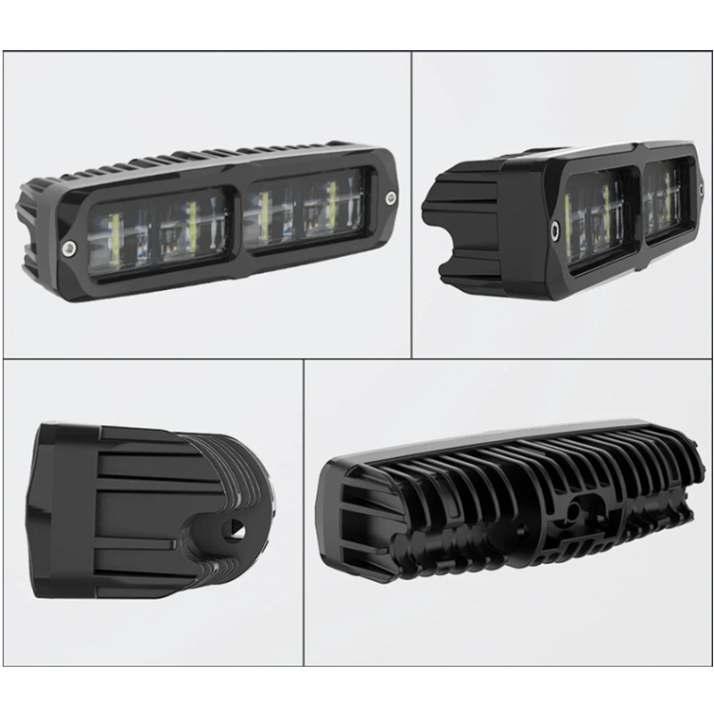 Par LED radnih svjetala od 20W s 6D mini dugim trakama za terenska vozila, 10–60V, 3750lm, CREE, 6000K