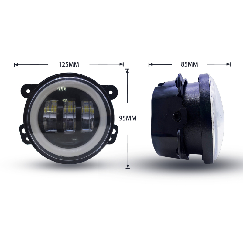 Faruri LED pentru mașină cu corp din aluminiu turnat și PC, 12W, 12-30V, 5000lm, 3000K-5500K