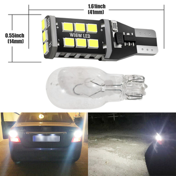 Automobilska LED zadnja lampica T15 2835 15SMD, 12-24V, 6W, Canbus dekodiranje, aluminijsko kućište