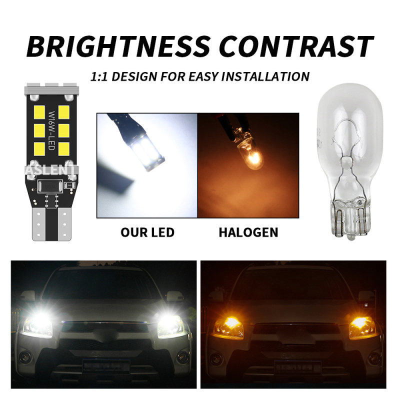 Automobilska LED zadnja lampica T15 2835 15SMD, 12-24V, 6W, Canbus dekodiranje, aluminijsko kućište