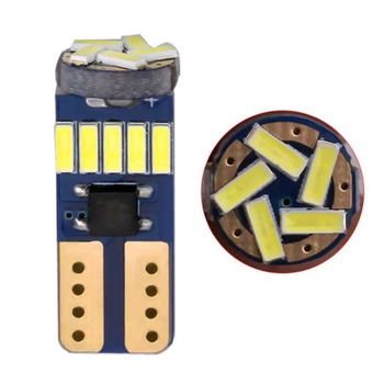 Lampa LED pentru mașină T10 cu 15SMD 4014 CANBUS decodare, 12V, 2W, 300 lm, lampă pentru număr și indicator de lățime