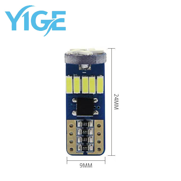 Lampa LED pentru mașină T10 cu 15SMD 4014 CANBUS decodare, 12V, 2W, 300 lm, lampă pentru număr și indicator de lățime