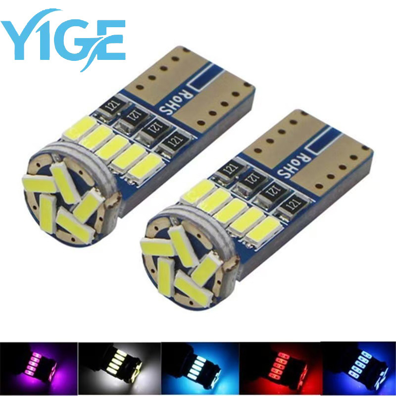 Lampa LED pentru mașină T10 cu 15SMD 4014 CANBUS decodare, 12V, 2W, 300 lm, lampă pentru număr și indicator de lățime