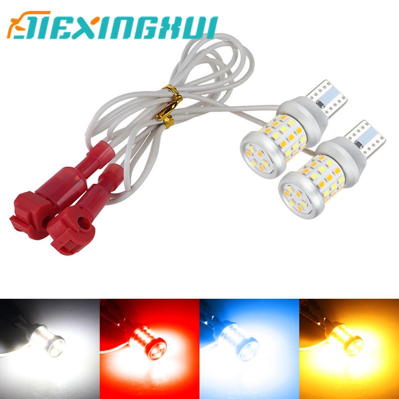 Motorkerékpár LED hátsó lámpa kettős színű irányjelzővel, T10 42SMD 3014, 12V, 3W, 6000–6500K