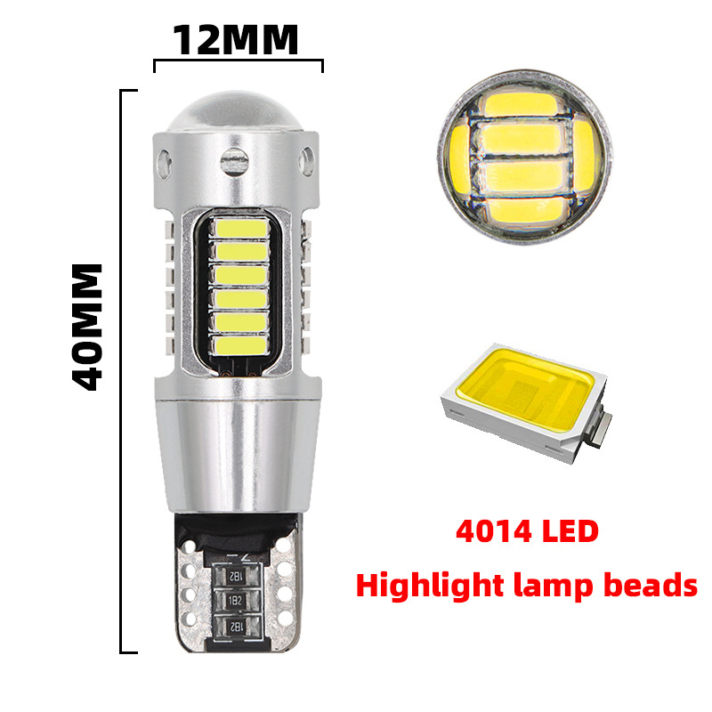 T10 LED lámpa autókhoz, 30SMD 3014, alumínium ház, 12V, élettartam 60000 óra