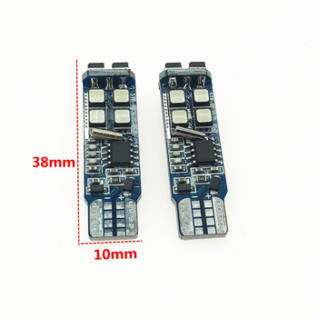 T10 RGB LED svjetlo za registarsku pločicu s RF daljinskim upravljačem, 12V, 3W, 250 lm, 6500K, univerzalna kompatibilnost