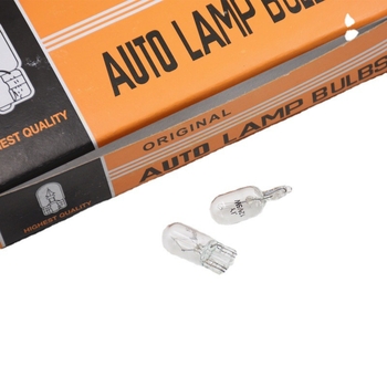 Autó műszerfal lámpa, T10 modell, 12V, 5W, üveg, T10 univerzális aljzat.