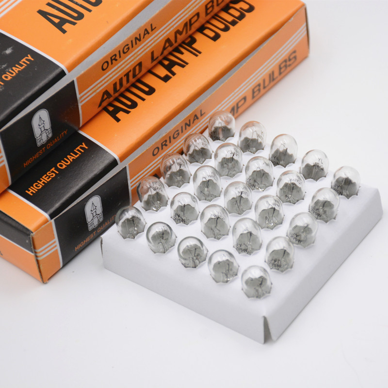 Autó műszerfal lámpa, T10 modell, 12V, 5W, üveg, T10 univerzális aljzat.